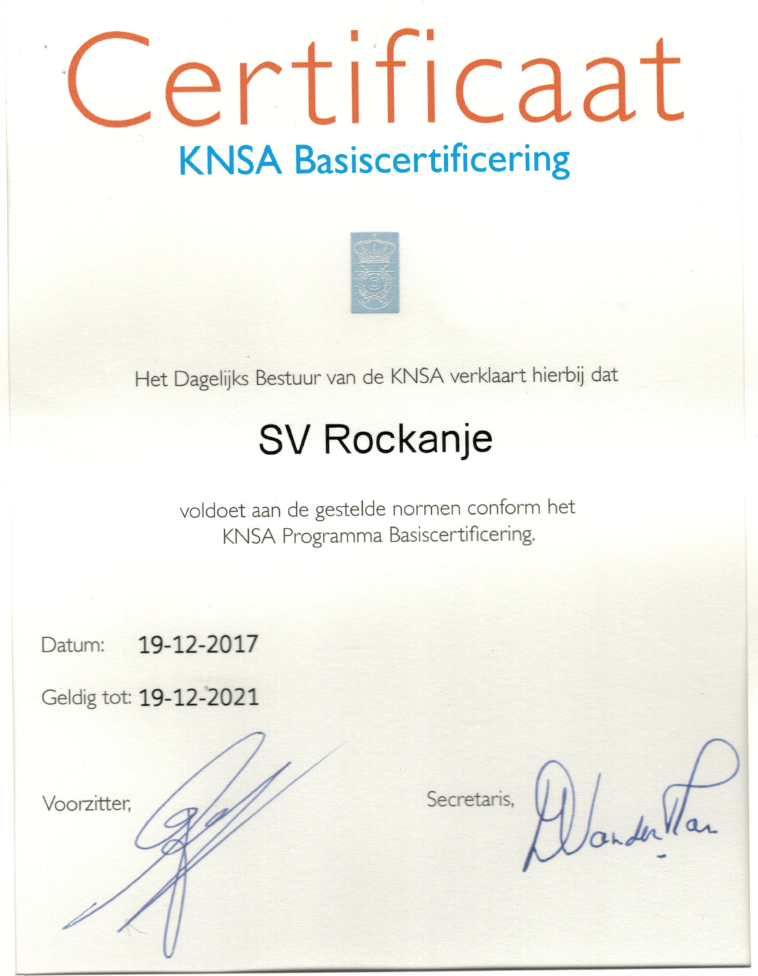 KNSA gecertificeerd